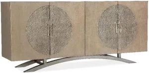 Hooker Furniture Melange Nolita Four Door Entertainment Console in Gold Wood