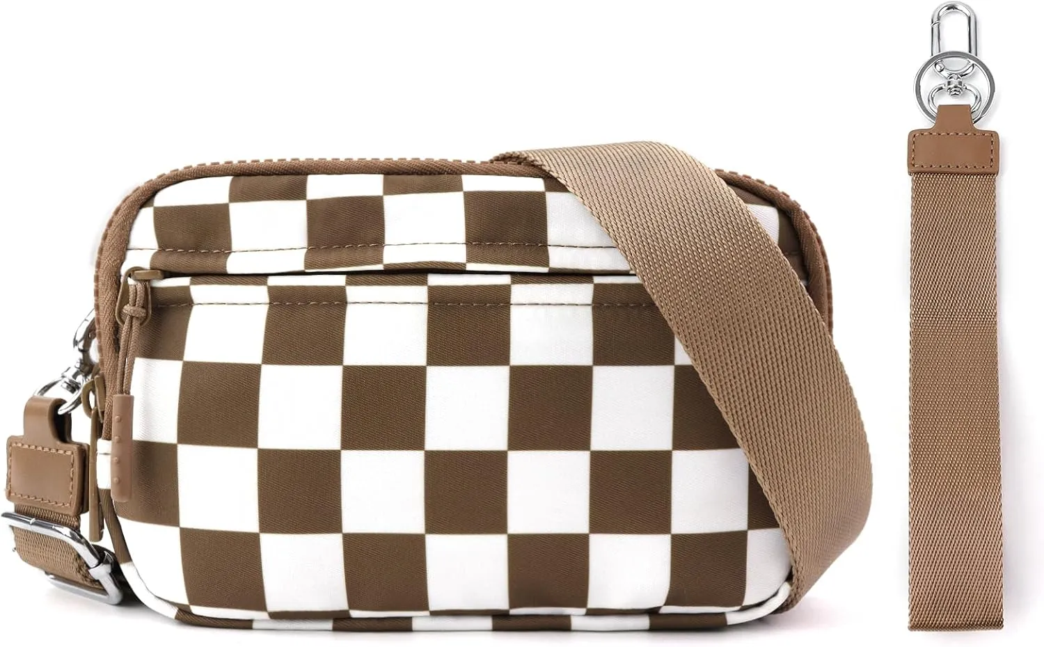 IBEE Dual Wristlet Wallets for Women RFID Blocking Crossbody Wallets Purse with ID Window Large Wristlet Purse Nylon