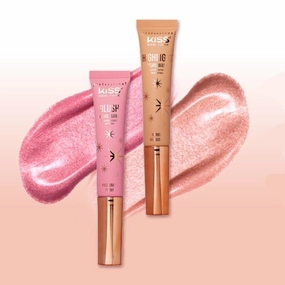 KISS NEW YORK PROFESSIONAL – Pearl Highlight Wand | Radiant Glow   Sponge Cushion Applicator | Shades 01–02