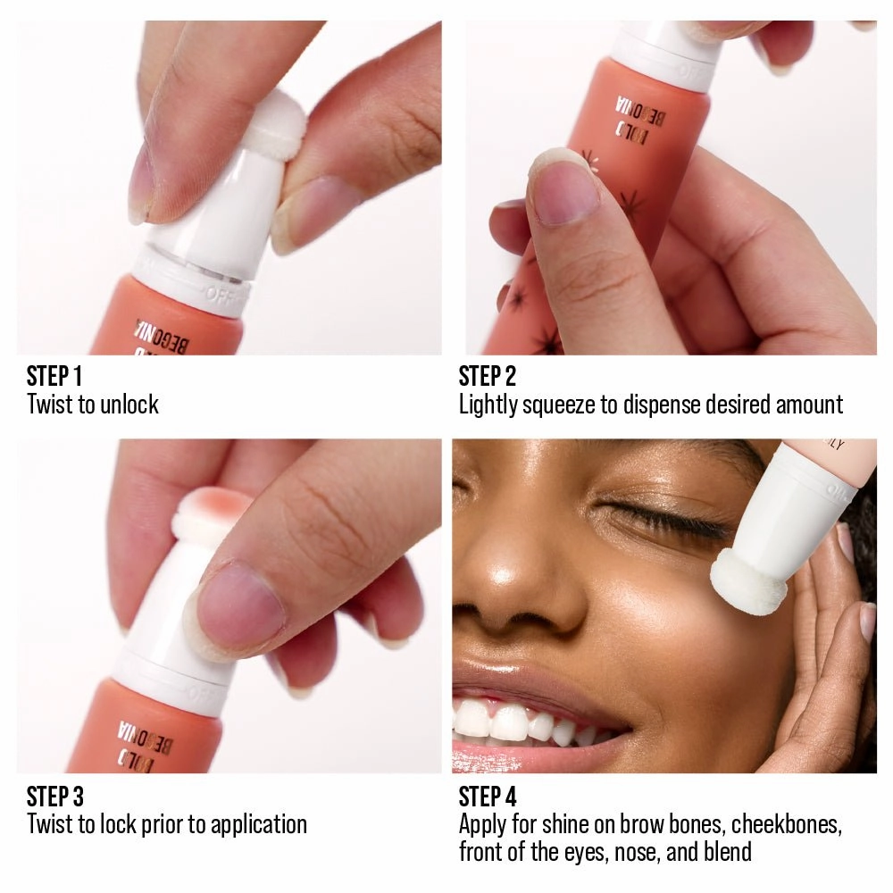 KISS NEW YORK PROFESSIONAL – Pearl Highlight Wand | Radiant Glow   Sponge Cushion Applicator | Shades 01–02