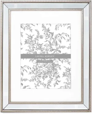 Laura Ashley 4x6 Gold Mirror Bead Picture Frame, Classic Mirrored Frame with Beaded Border, Wall-Mountable, Made for Tabletop Display, Photo Gallery and Wall Art, (4x6, Gold)