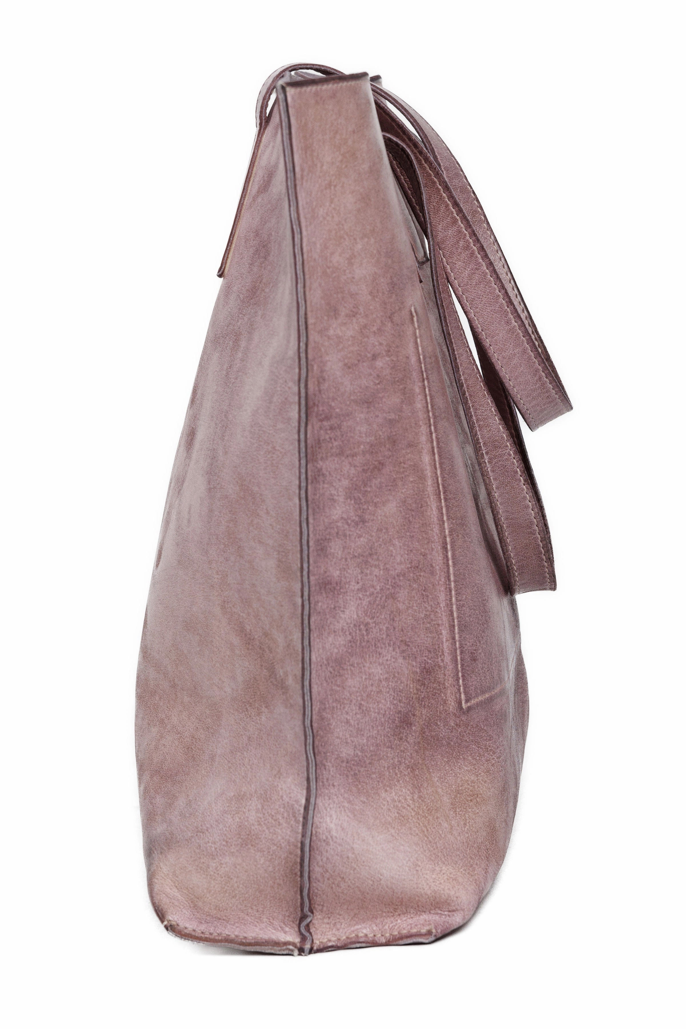 Leather Tote Bag in Blush