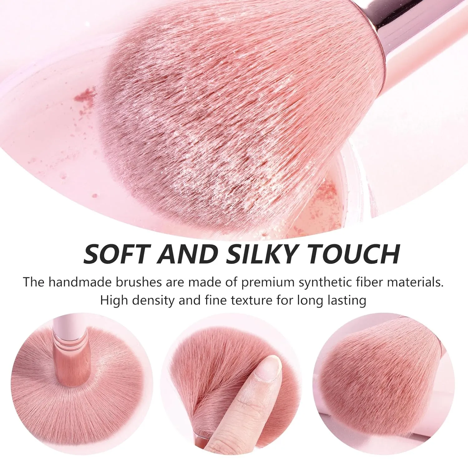 MAANGE 30 Pcs Professional Makeup Brushes with Case, Premium Synthetic Face Foundation Powder Blush Eyeshadow Blending Eye Brush Set Travel Makeup Brushes Set(Pink)