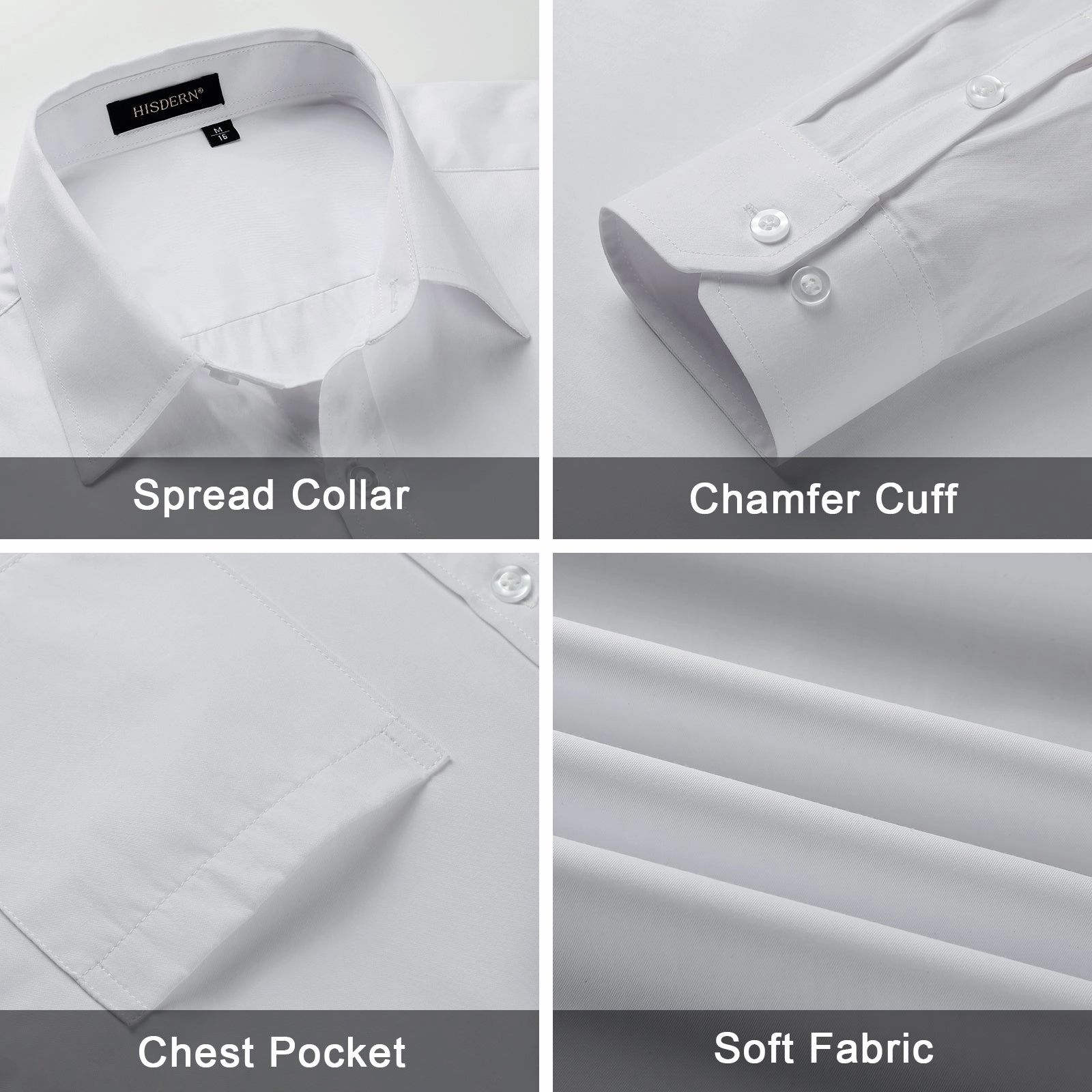Men's Shirt with Tie Handkerchief Set - 05-PINK/WHITE