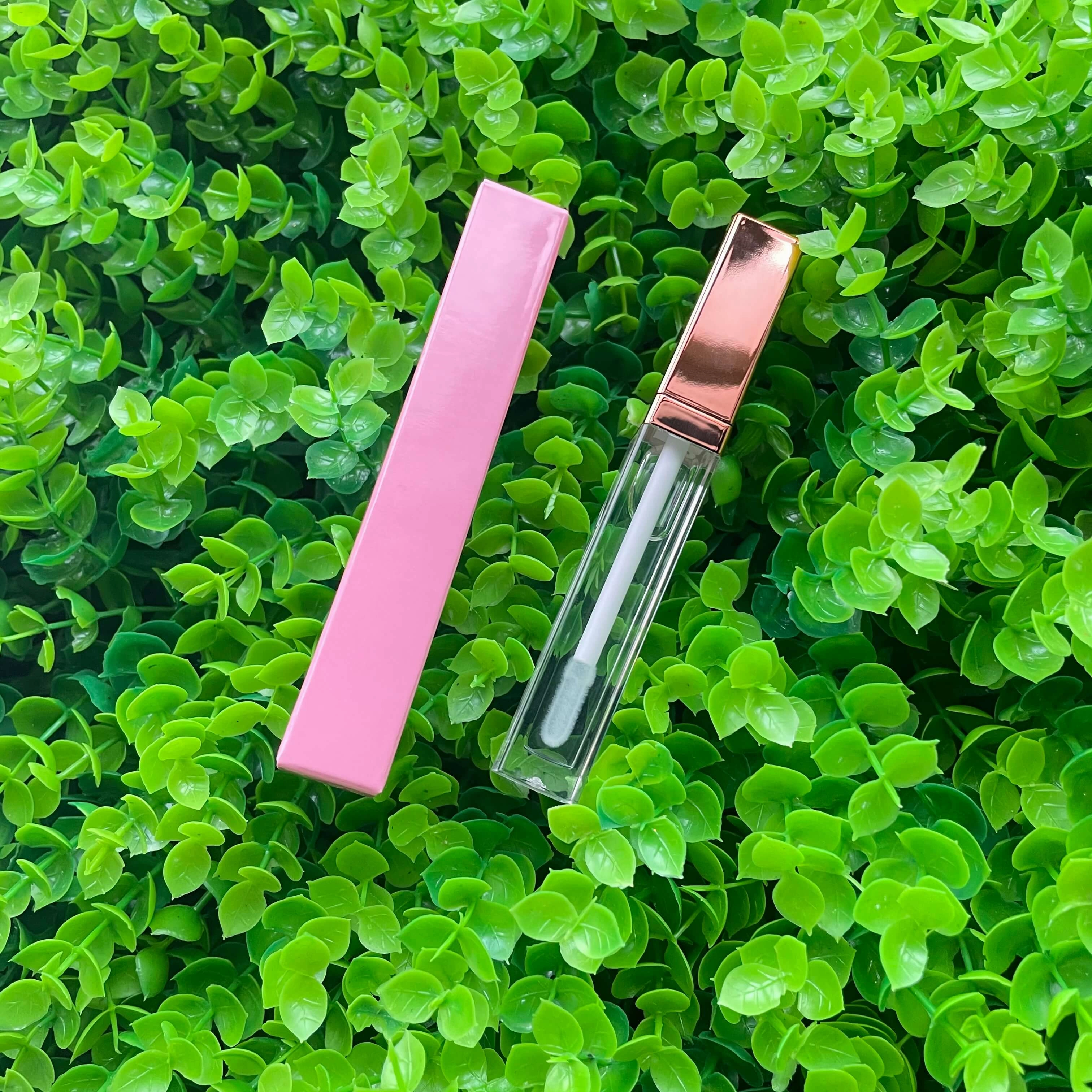 Natural Luxury Transparent Lipgloss White Rose Gold Tube Private Label Wholesale Clear Lip Gloss Bulk