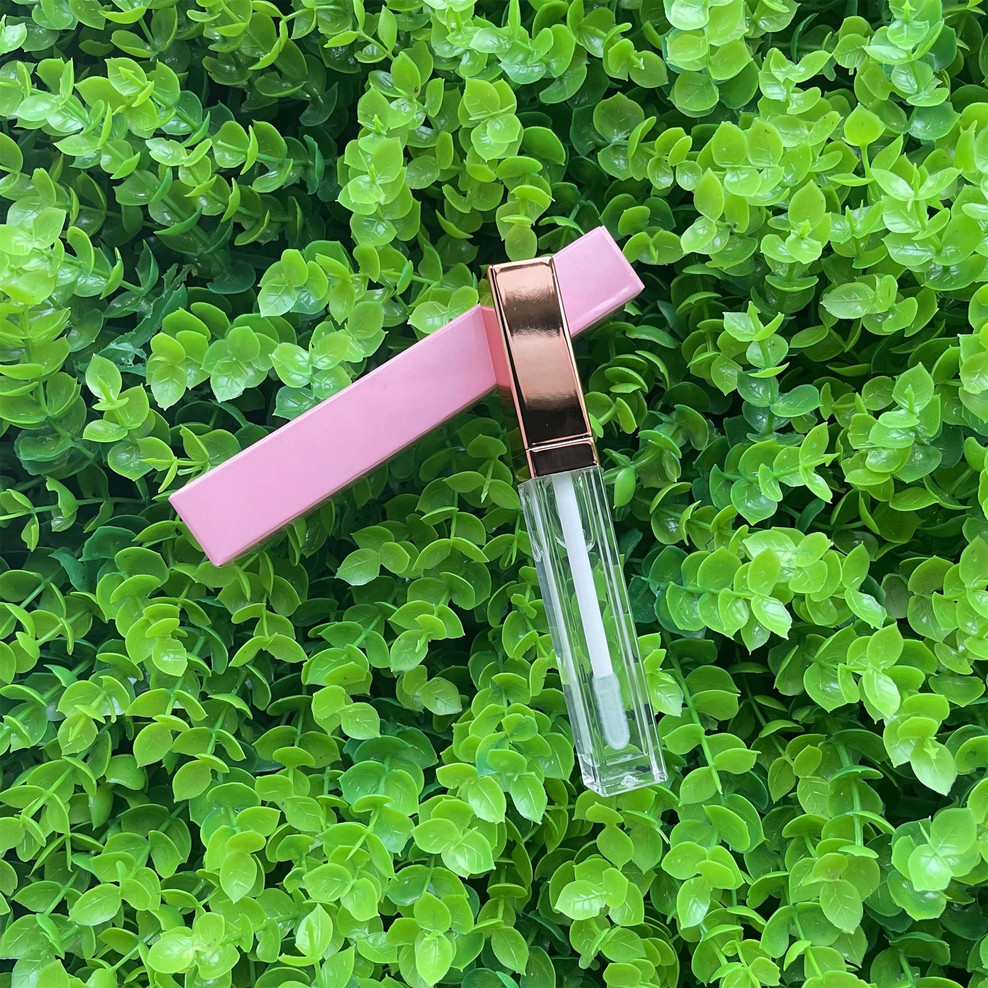 Natural Luxury Transparent Lipgloss White Rose Gold Tube Private Label Wholesale Clear Lip Gloss Bulk