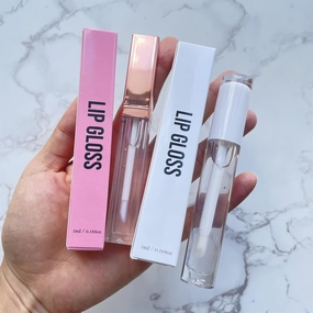 Natural Luxury Transparent Lipgloss White Rose Gold Tube Private Label Wholesale Clear Lip Gloss Bulk