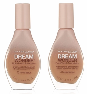Pack of 2 Maybelline New York Dream Wonder Fluid Touch Foundation, Pure Beige 70