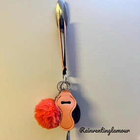 Peach “Safety” Keychain