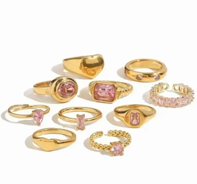 PINK ZIRCON RINGS