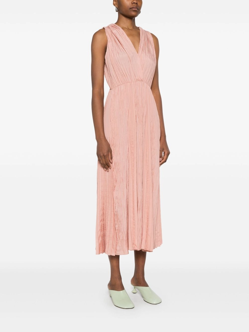 Pleated long dress