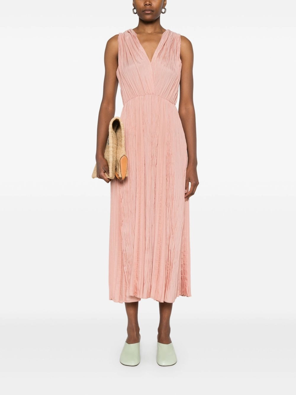 Pleated long dress