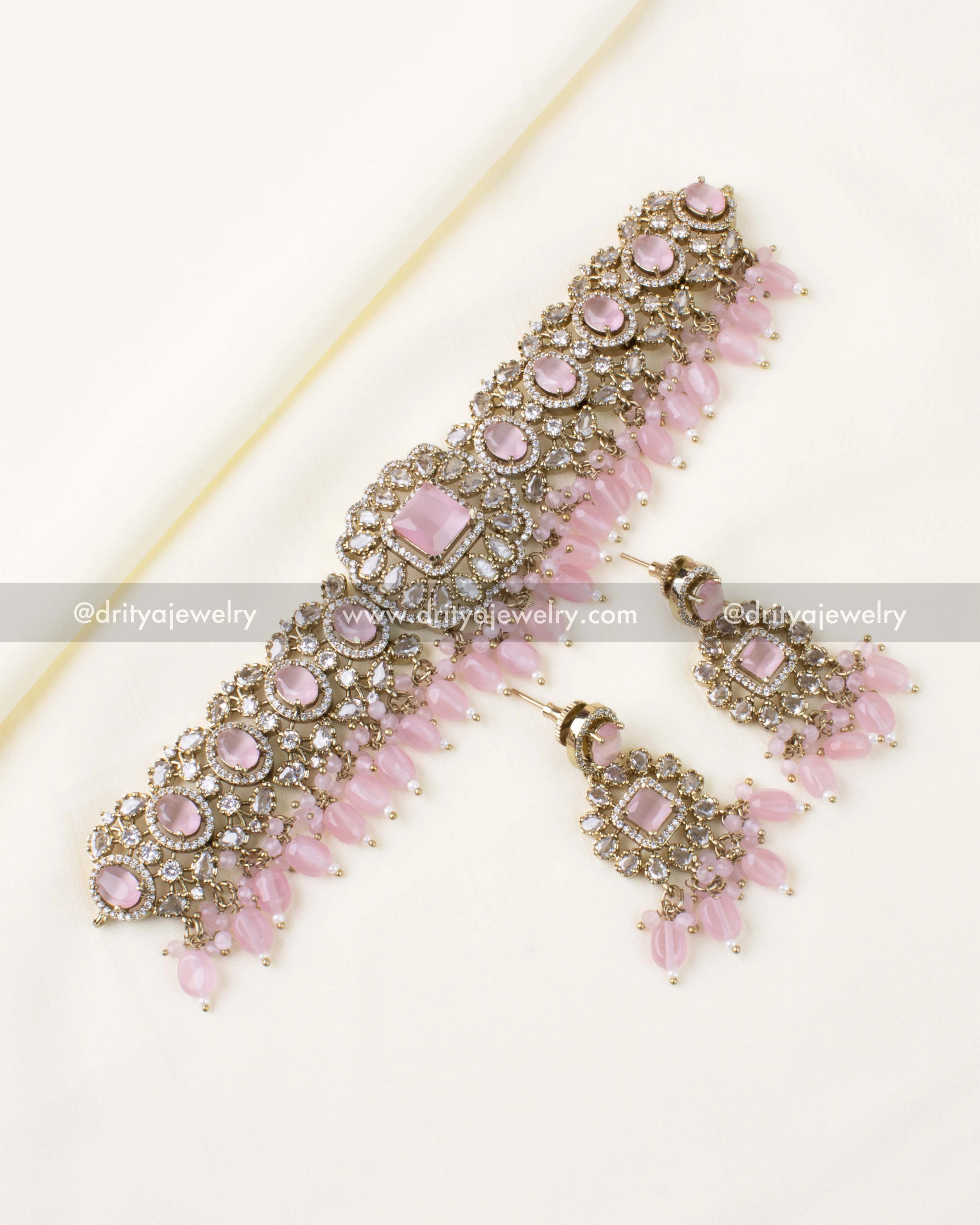 Premium Victorian Choker Set - Blush Pink