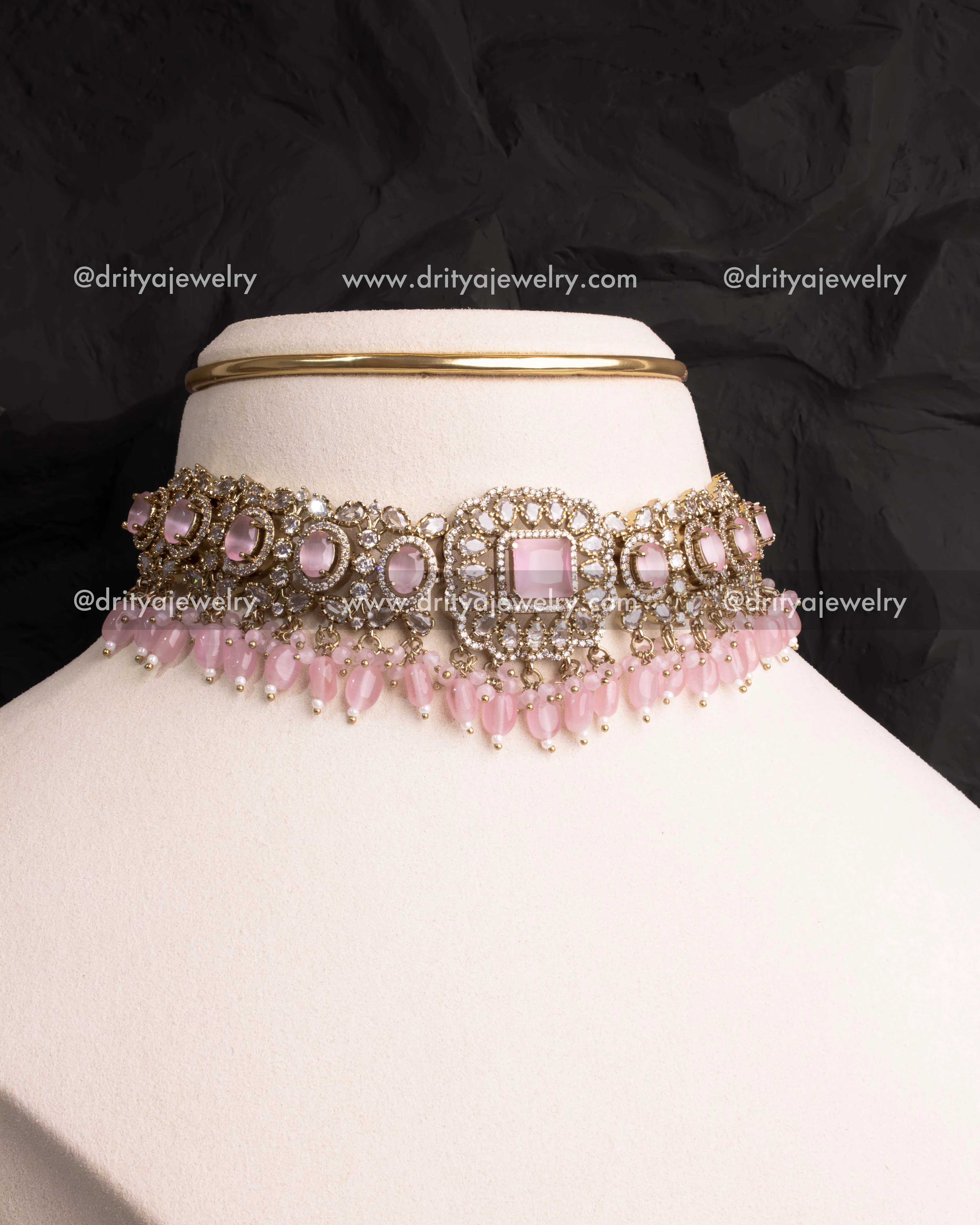 Premium Victorian Choker Set - Blush Pink