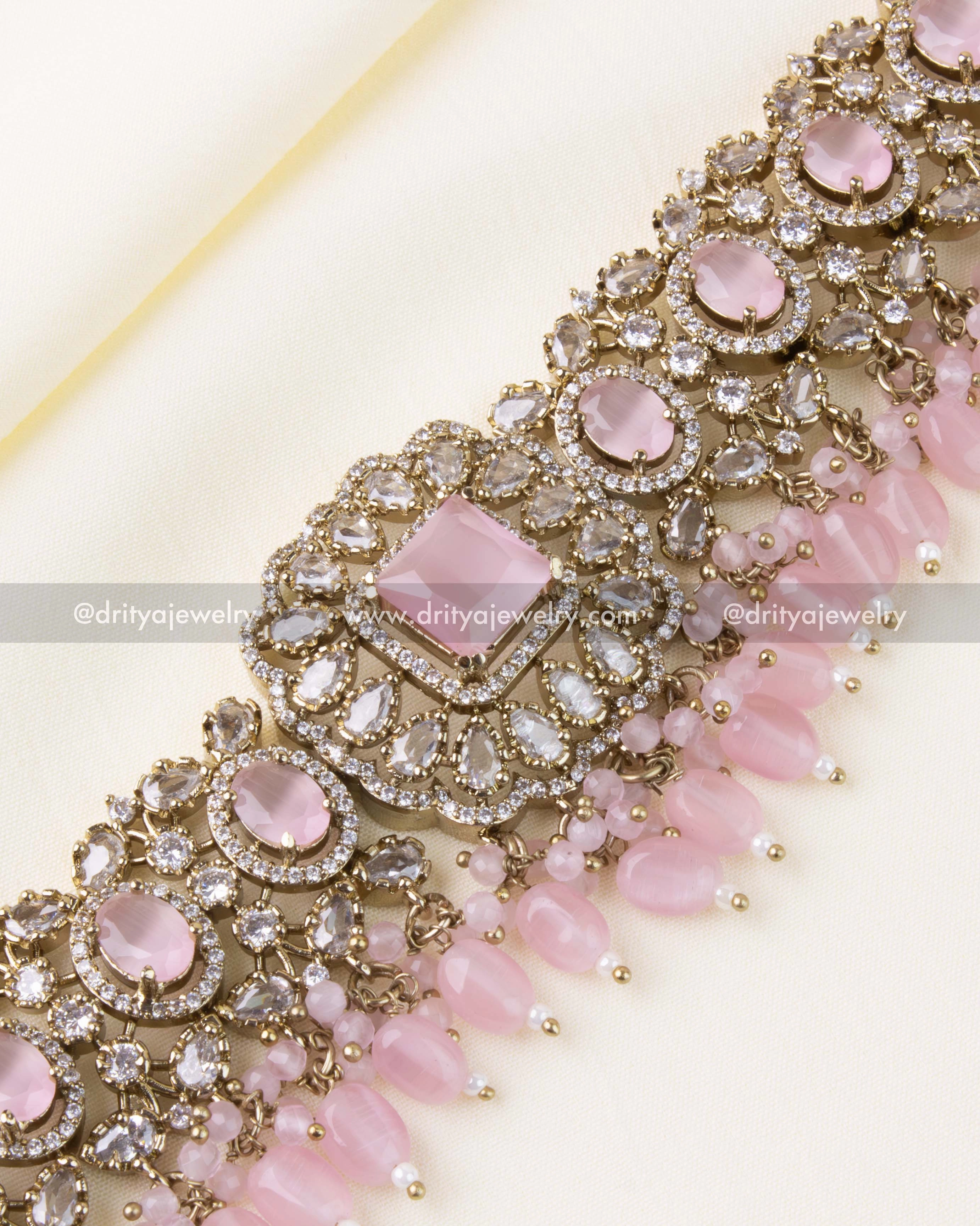 Premium Victorian Choker Set - Blush Pink
