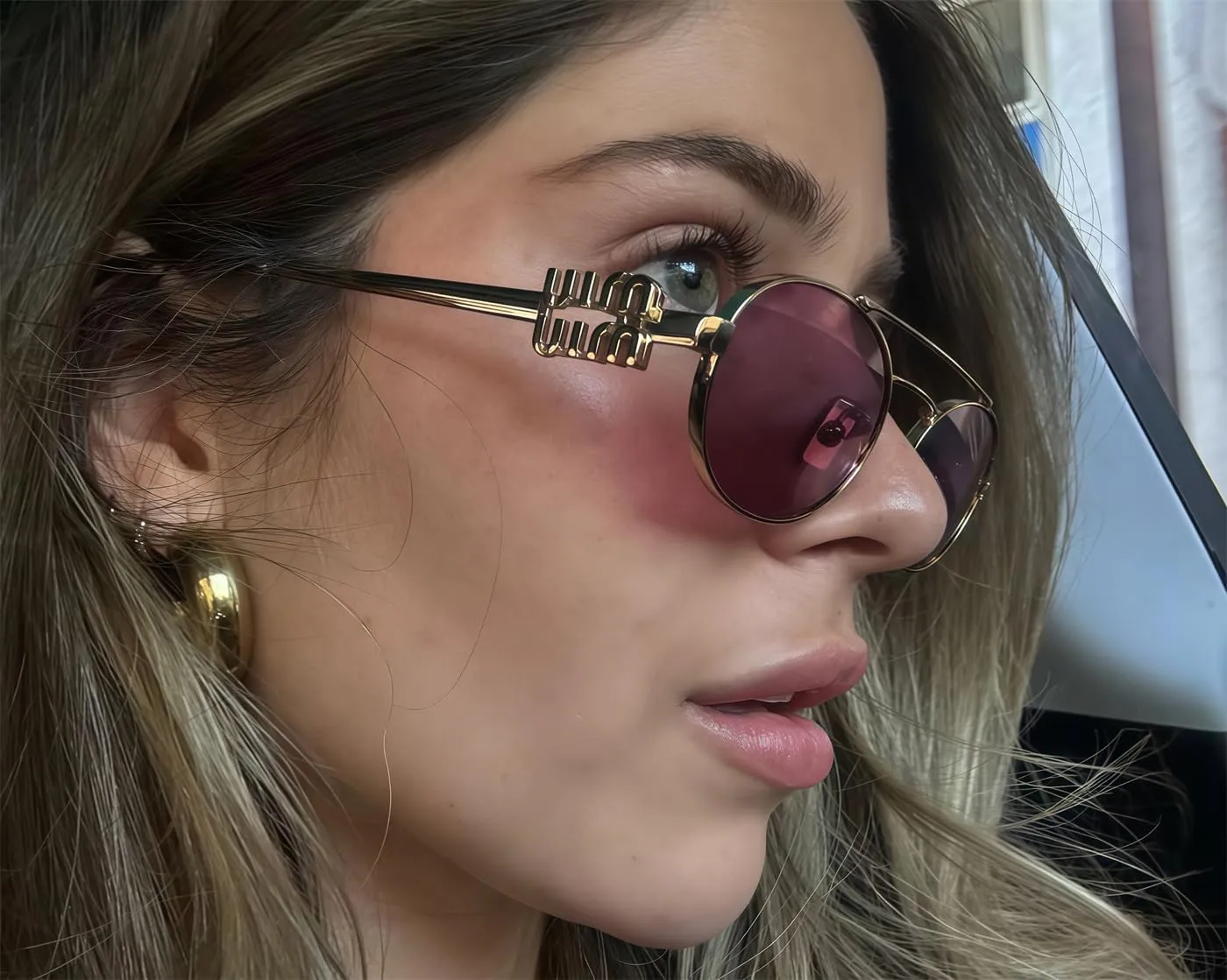 Retro Oval 90s Metal Sunglasses for Women, 2025 Trendy Chic Narrow Gold Sun Glasses Fashion Sunnies