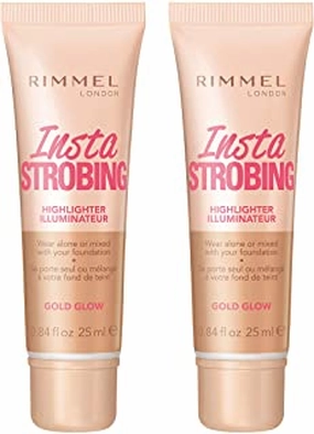 Rimmel Insta Strobing Highlighter, Gold Glow, 2 Count