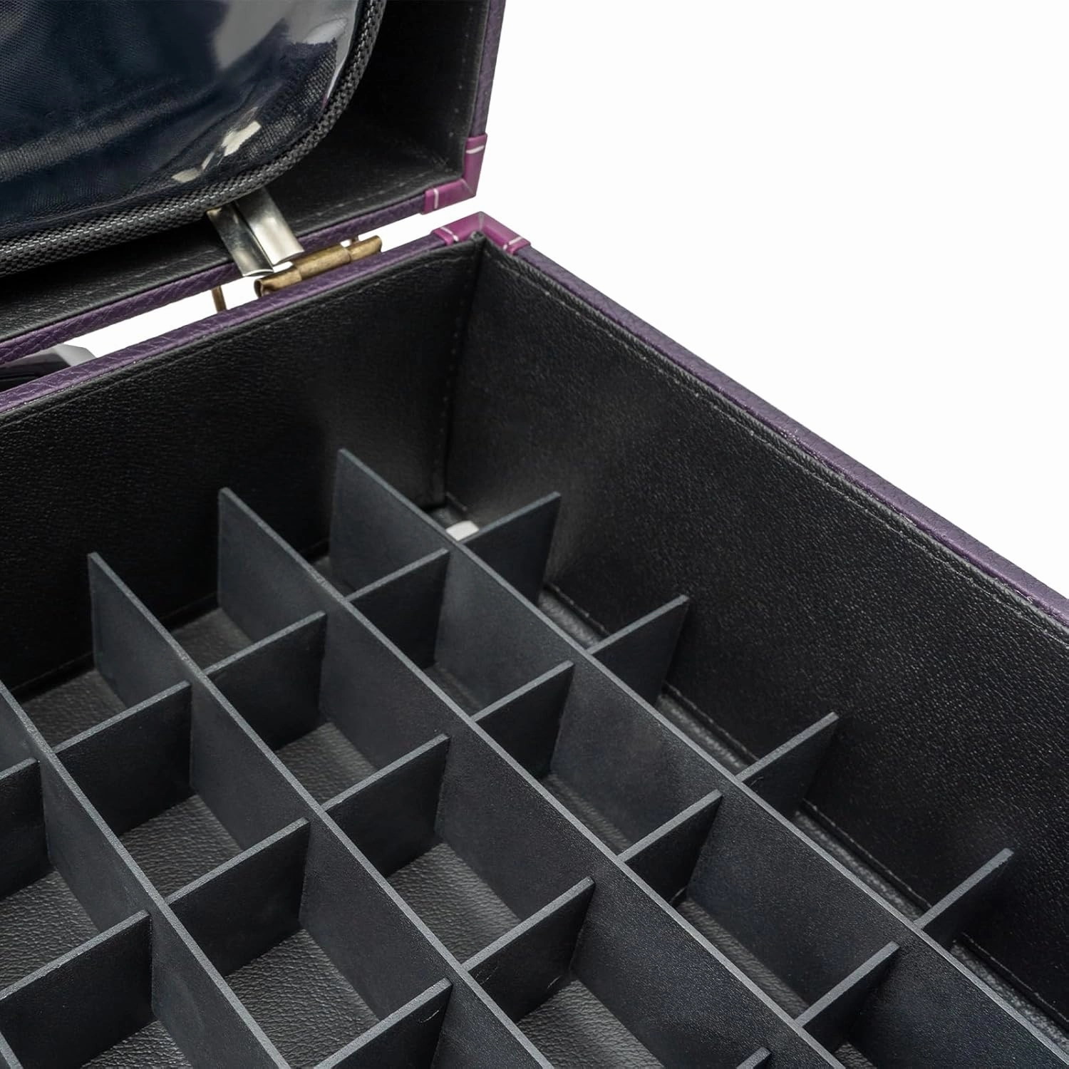Rolling Makeup Train Case Travel Make Up Case Cosmetic Train Case Rolling Portable Makeup Case Beauty Train Case With Universal Wheels & Key For Hairdresser Makeup Artist (Purple Bronze)
