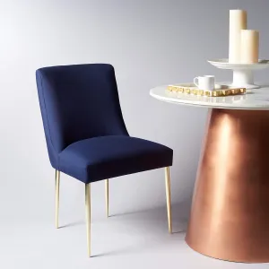 SAFAVIEH Couture Collection Nolita Glam Navy Dining Chair