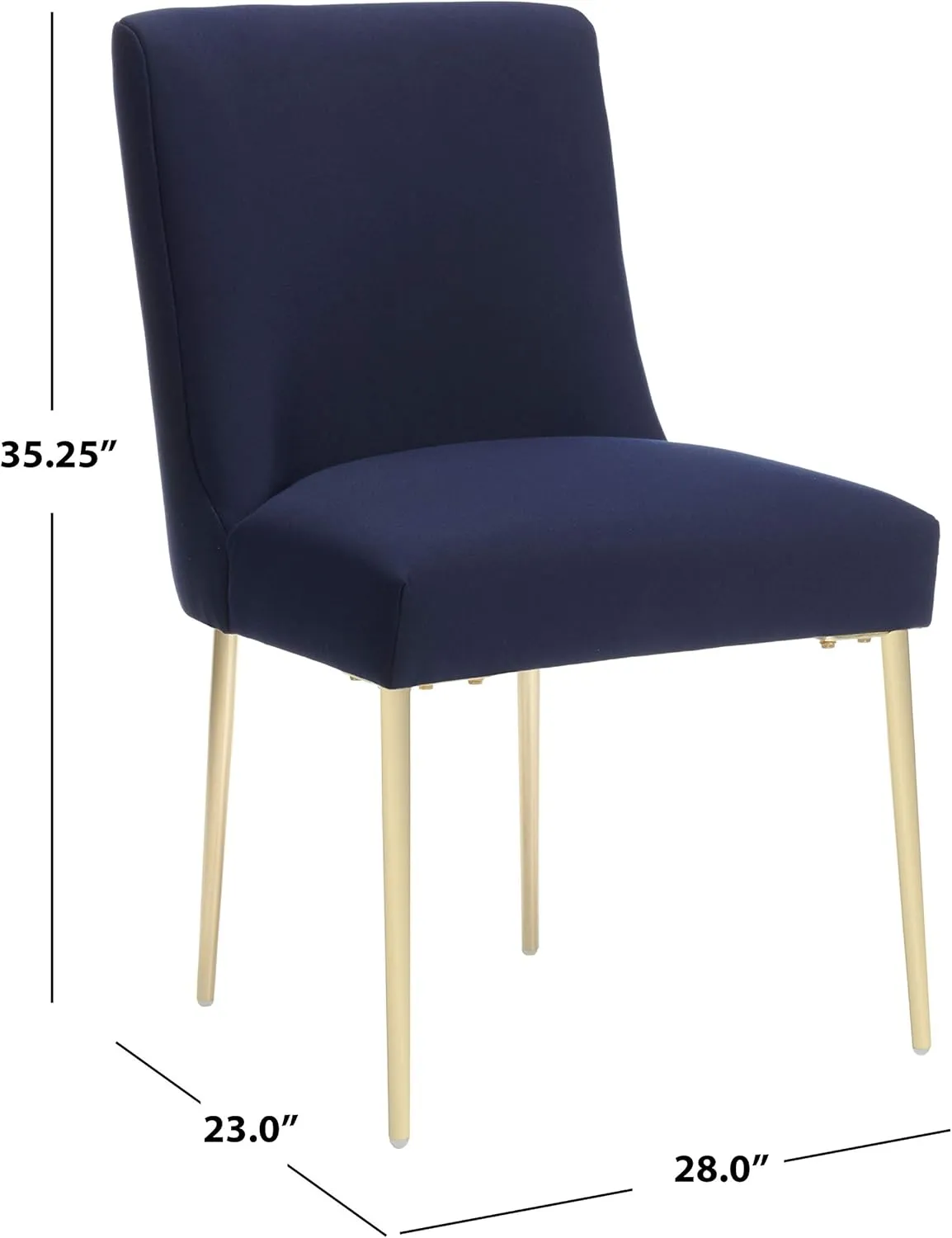 SAFAVIEH Couture Collection Nolita Glam Navy Dining Chair