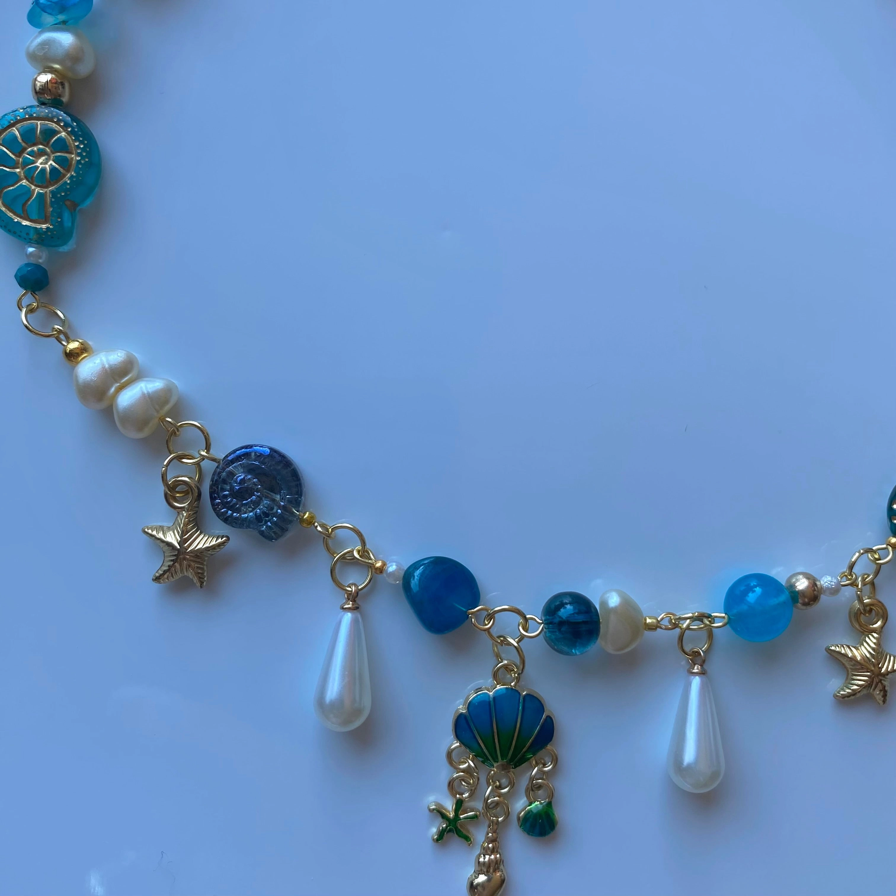 shimmering jellyfish necklace