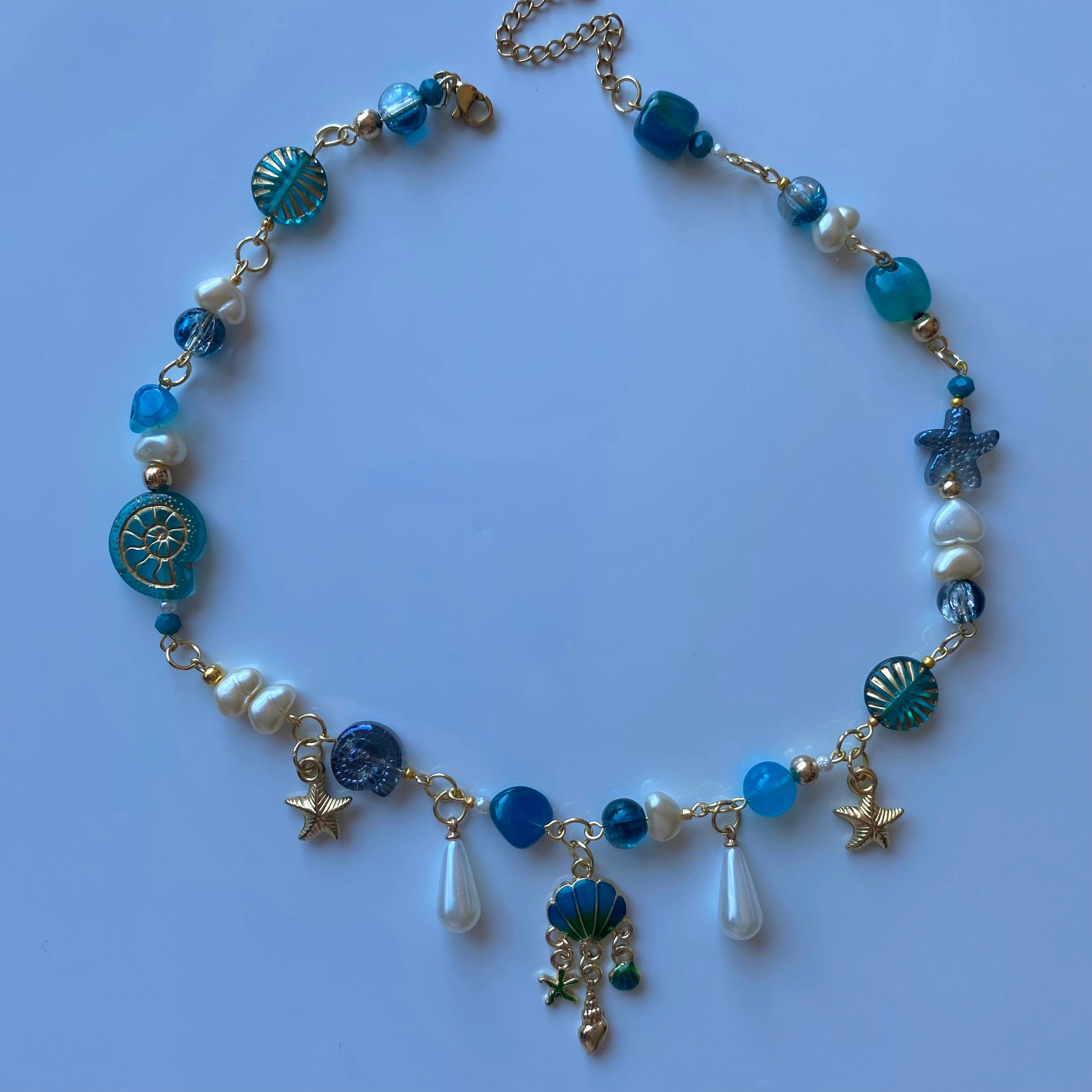 shimmering jellyfish necklace