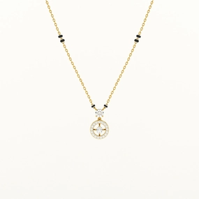 Shimmering Solitaire Bond 925 Silver Mangalsutra
