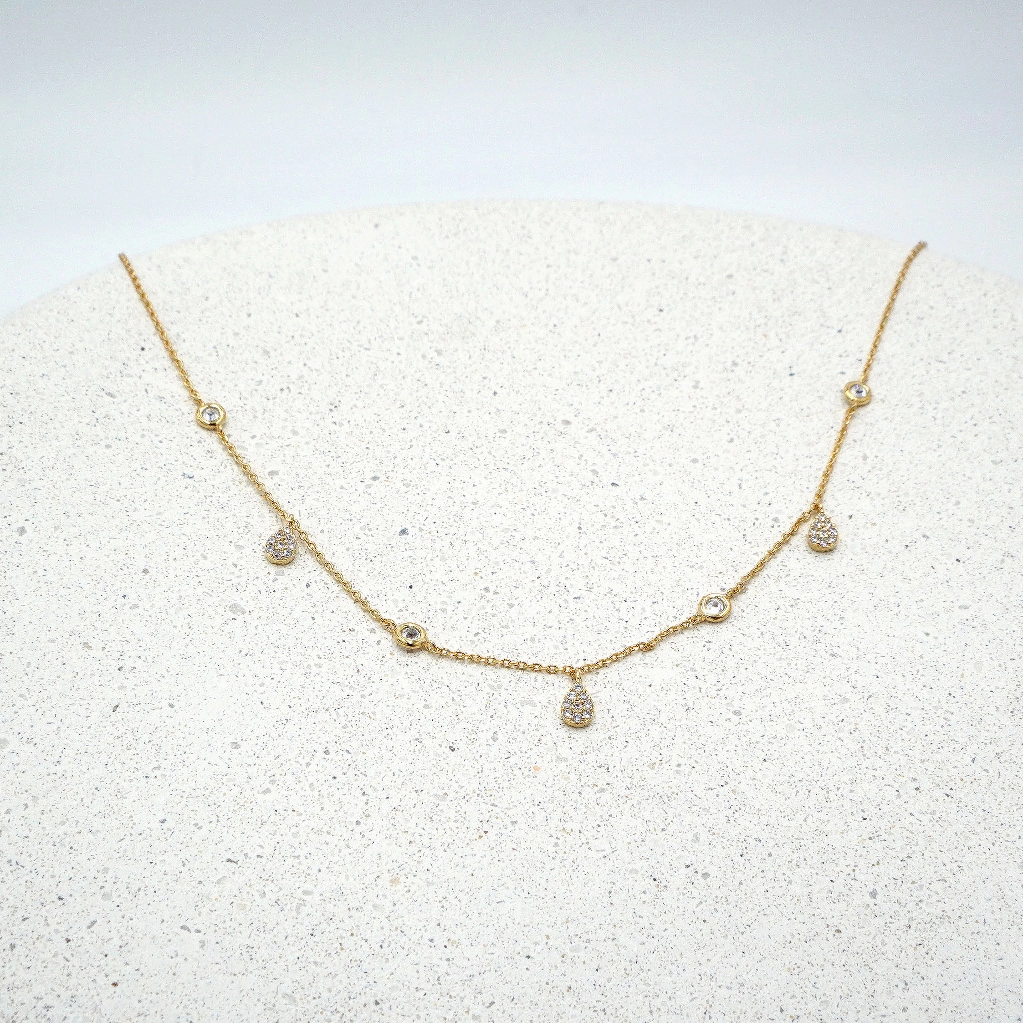 Shimmering Teardrop Necklace