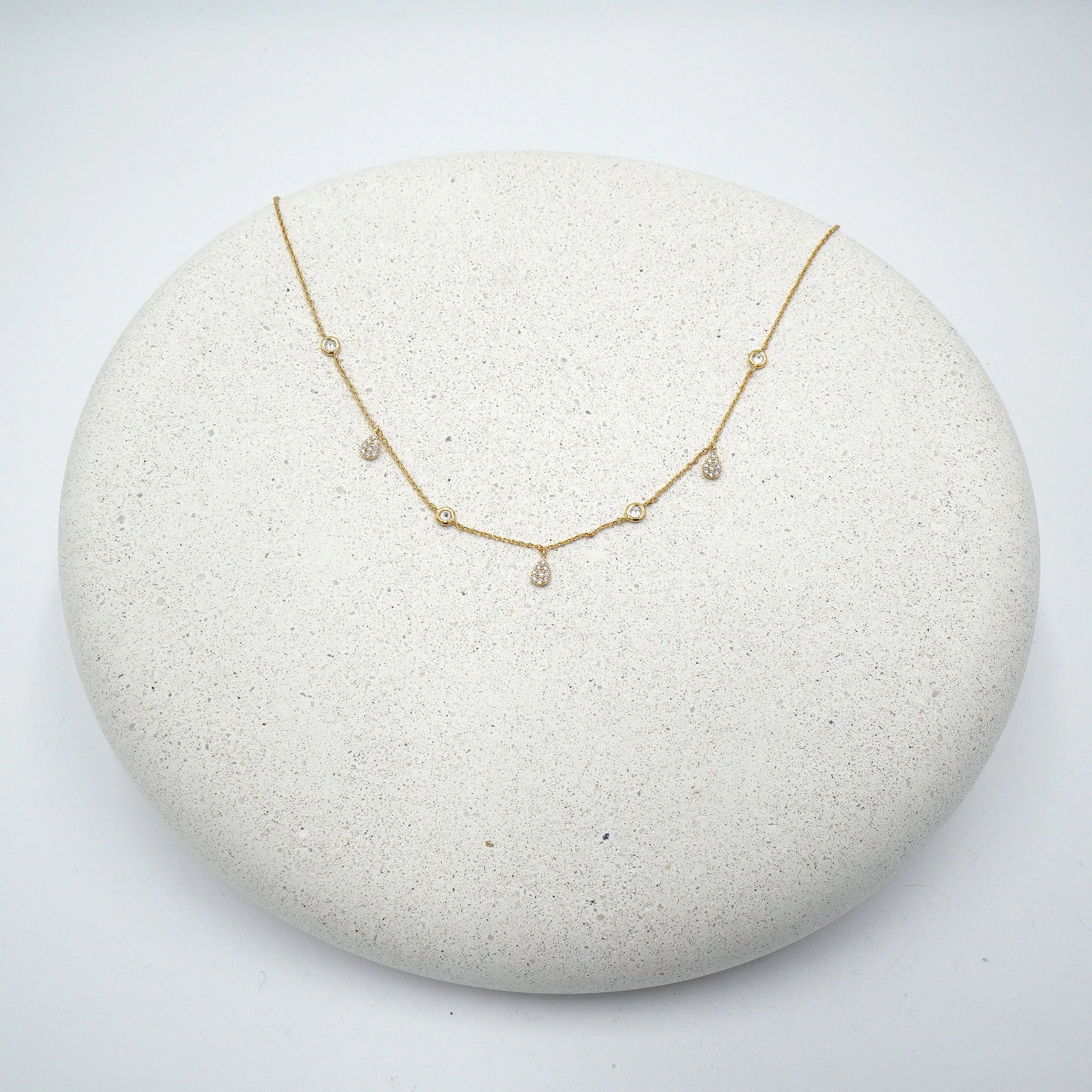 Shimmering Teardrop Necklace
