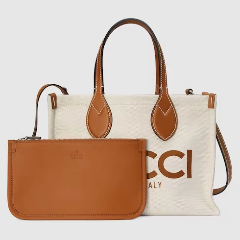 Small tote bag with Gucci print