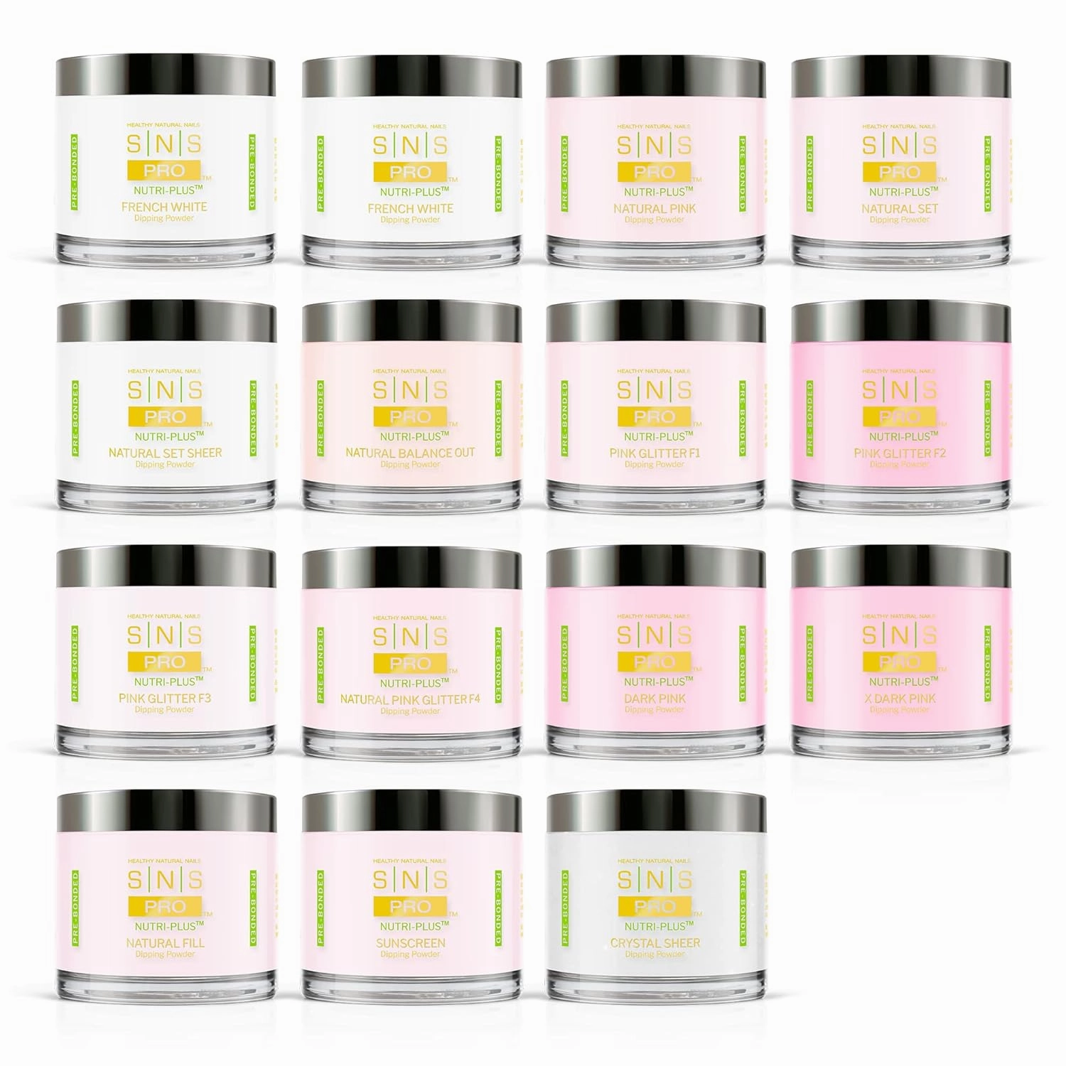 SNS Nails Dip Powder Kit, Set - Pink & White Master 14-Piece Set - Long-Lasting Acrylic Nail Color & Polish Lasts up to 14 days - Low Odor & No UV Lamp Needed - 4 Oz