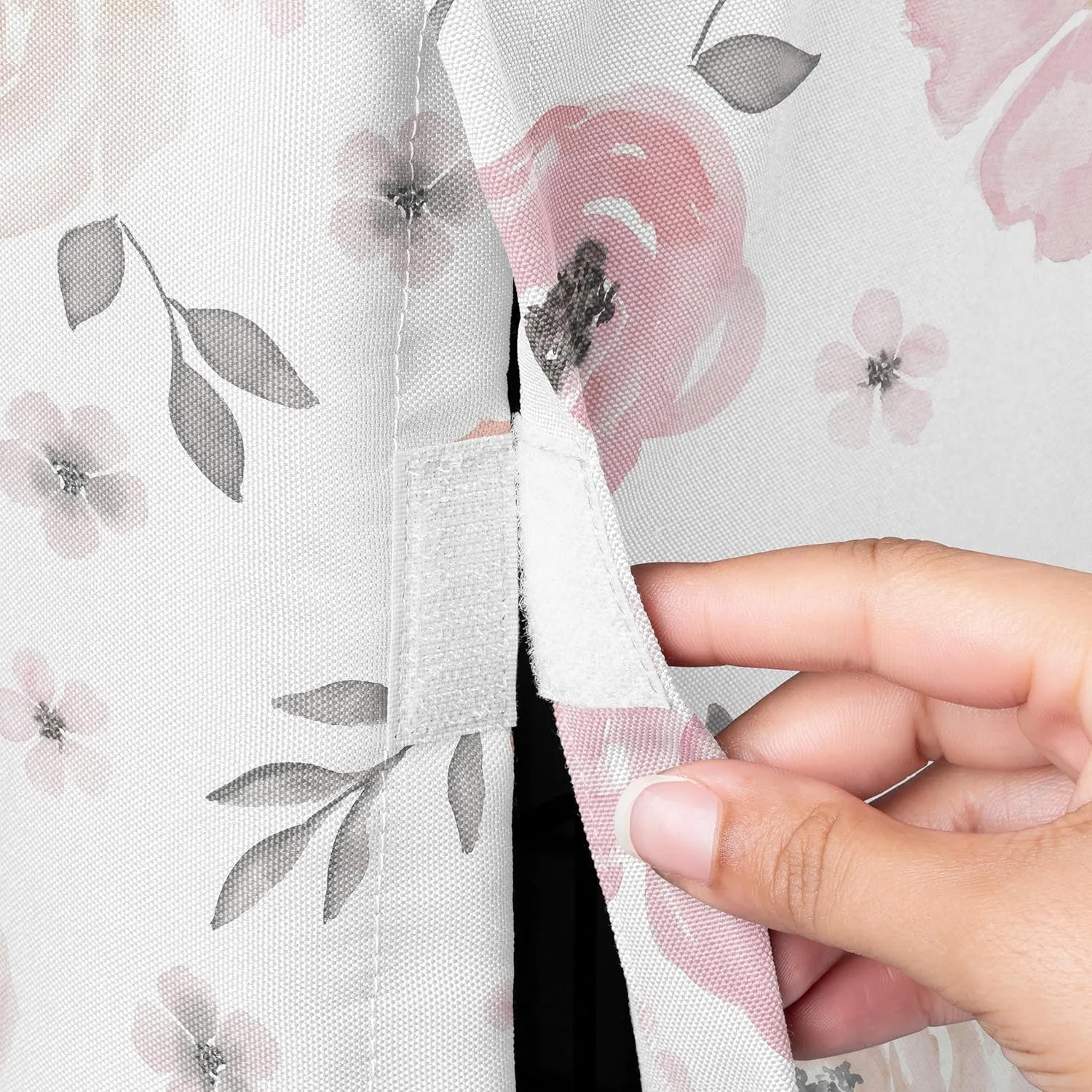 Sweet Jojo Designs 36in. Medium Dog Crate Cover (Pink/Grey Boho Floral) for Girls Pet Cage, Kennel Covers (Watercolor, Flower, Elegant Rose, Bohemian, Shabby Chic, Farmhouse, Nature, Blush & Gray)