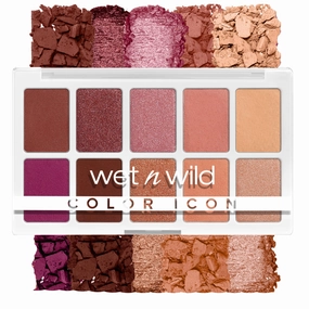 wet n wild Color Icon 10-Pan Eyeshadow Makeup Palette, Long Lasting, Shimmer, Metallic, Glittery, Matte, Rich Smooth Pigment, Cruelty Free - Pink Heart And Sol.